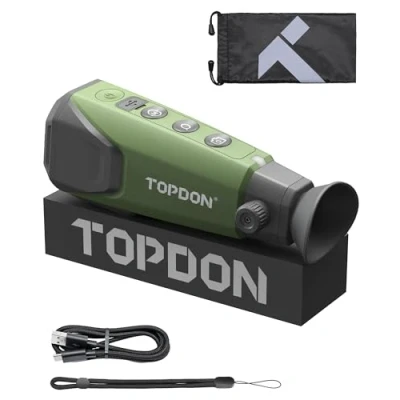 Image de TOPDON Monoculaire Thermique TS004, 256x192 IR Résolution, Objectif 13mm, 50 Hz, 32 Go de RAM, Autonomie la Batterie 15H, pour l&#039;exploration en extérieur, l&#039;observation Faune, Chasse