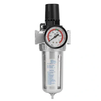 Image de DEWIN Detendeur Compresseur, Filtre Silverline BSP 1/2&quot; Régulateur de à Piège eau pour Humidité Compresseur avec Raccord Montage
