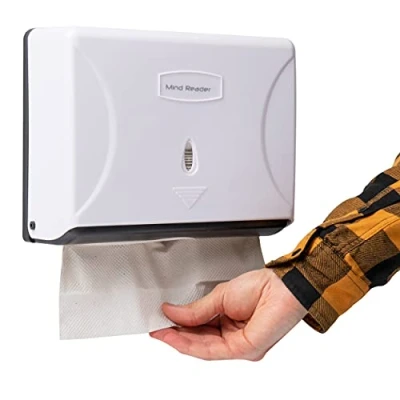 Image de Mind Reader Distributeur de serviettes en papier multifonction Forme carrée blanc
