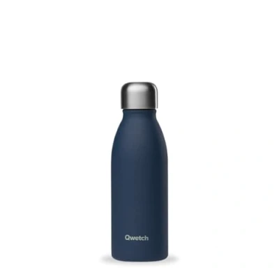 Image de QWETCH Bouteille One inox Ultra Légère Bleu Marine 500ml Gourde Simple Paroi Etanche, Sans BPA &amp; Réutilisable du quotidien, non isotherme