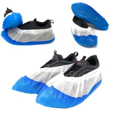 Image de AQASKIN Couvre chaussures jetables imperméables antidérapants à haute résistance, en CPE + TNT EXTRA RÉSISTANT, Quantité 100 1000 pièces. (Quantité pièces)