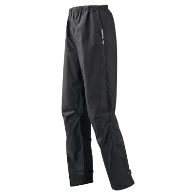 Image de Vaude 5393 Pantalon imperméable Homme Noir FR : 2XL (Taille Fabricant XXL Short)