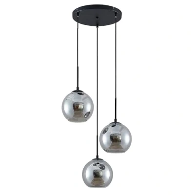 Image de Lindby Suspension Jurian à intensité variable (Moderne) en Gris Métal e. a. pour Salon &amp; Salle manger (à 3 lampes, E27), Luminaire, Lampe Plafond, Luminaire Plafonnier, Suspendue