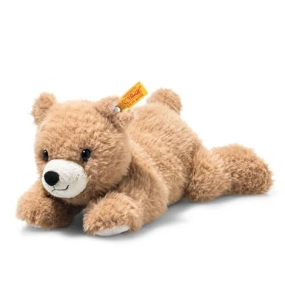 Image de Steiff Barny Ours Brun couché 22 cm Soft Cuddly Friends en Peluche Douce pour Jouer et se blottir Lavable Machine