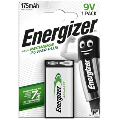 Image de Energizer Pile 9V Rechargeable, Recharge Power Plus, Simple