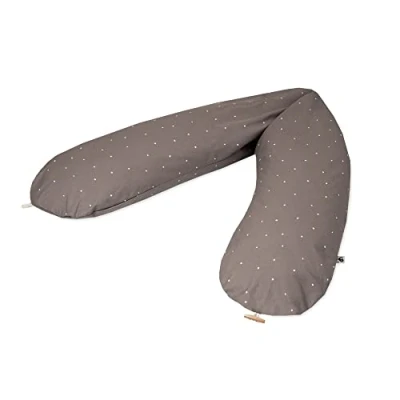 Image de Julius Zöllner Coussin d&#039;allaitement Organique env. 190 cm Garnissage 42 litres de microbilles EPS Fabriqué en Allemagne Housse 100% Coton Certifié Oeko TEX® Standard 100 Wild Dots