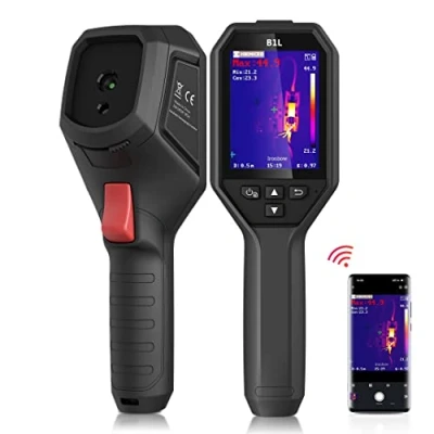 Image de HIKMICRO B1L Caméra d&#039;imagerie thermique à résolution IR 160 x 120 avec WiFi, 25Hz, écran LCD 3.2&quot;, imageur infrarouge portable 19200 pixels alarme de température élevée