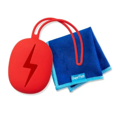 Image de SUPER PETIT Lingette Microfibre avec Étui en Silicone Nettoyage Efficace pour Écrans et Lunettes Compacte, Réutilisable, Facile à Transporter Idéale Voyages Usage Quotidien (Rouge)