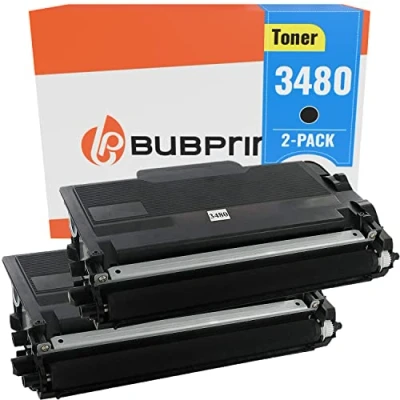 Image de Bubprint 2 Cartouche de Toner Compatible pour Brother TN 3480 3430 DCP L5500DN HL L5000D L5100 L5100DN L5100DNT L5100DNTT L5200DW L6400DW MFC L5700DN L5750DW L6800DW Noir