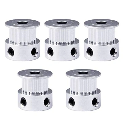 Image de Saipor GT2 Lot de 5 poulies synchronisation synchrone en aluminium à 20 dents pour courroie 6 mm, compatible avec imprimante 3D RepRap Prusa i3