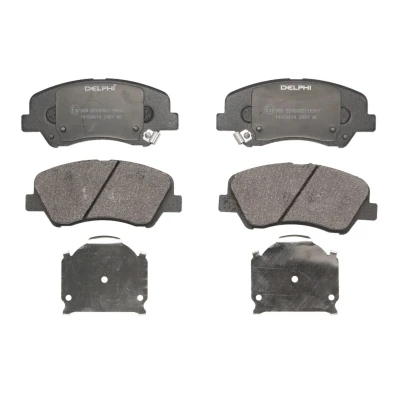 Image de DELPHI LP2497 Jeu de plaquettes frein avec indicateur d&#039;usure tôle anti bruit accessoires KIA: RIO 3, 4, 3 Stufenheck