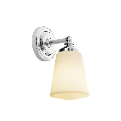 Image de Arcchio Applique Murale Mahdi à intensité variable (Moderne) en Blanc Verre e. a. pour salle de bain (1 lampe,à E14), Luminaire bain, Lampe WC
