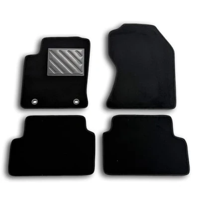Image de Tapis de Sol pour Ford Focus I 1998 à 2004 (Également SW) Fix Ovale sur Mesure, antidérapant, Talonnette en Caoutchouc renforcé