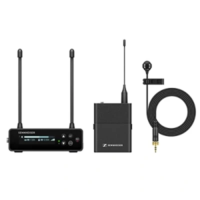 Image de Sennheiser Kit Système Micro Cravate numérique Portable sans Fil EW DP ME4 Set Noir avec cardioïde lavallière (700020)