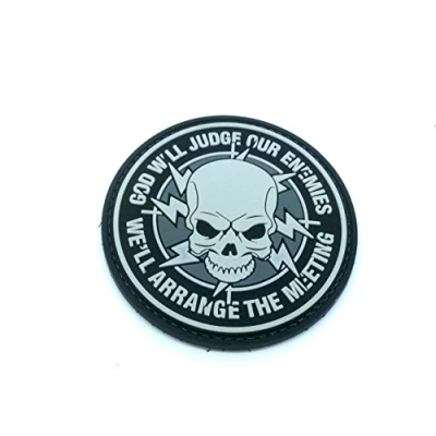 Image de Patch en PVC avec inscription « God Will Judge Our Enemies »