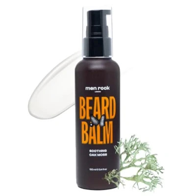 Image de Men Rock Soothing Beard Balm, Perfect as a Leave in Conditioner and Softener, Deeply Conditions Hairs Whilst Hydrating the Skin Underneath, Earthy Oak Moss Fragrance 100ml