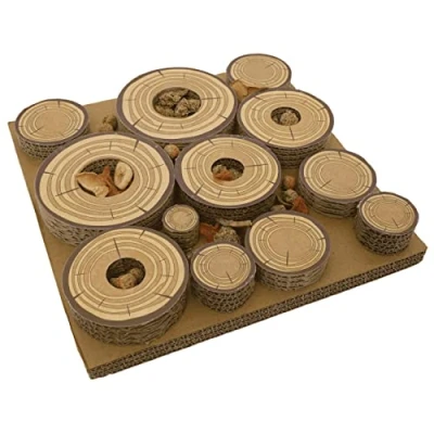 Image de Rosewood Maze a Log Jeu de réflexion avec cachettes à friandises pour Lapins et cochons d&#039;Inde