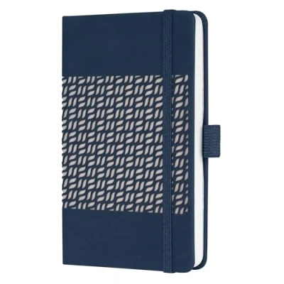 Image de SIGEL JN204 Carnet de notes, 9,5 x 15 cm, ligné, couverture rigide, bleu foncé, Jolie