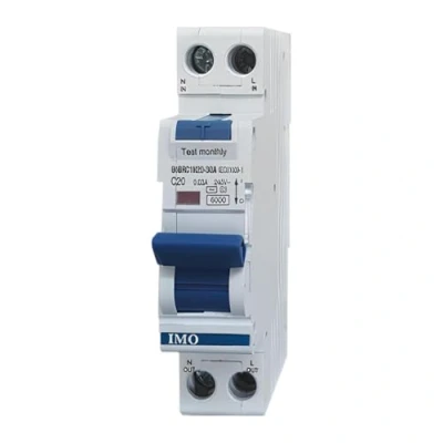 Image de Disjoncteur différentiel 30mA 20A Type AC 6kA Courbe C 1P+N 1 module IMO