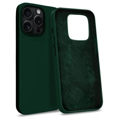 Image de MyGadget Coque Compatible avec Apple iPhone 15 Pro Case Protection Rigide Anti Choc Doublure Microfibre Vert Olive