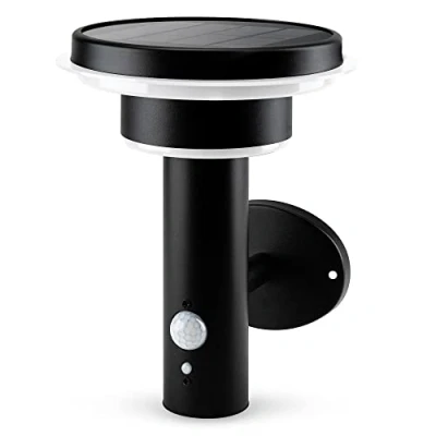 Image de Brendz Applique murale exterieur solaire, Detecteur de mouvement, Lampe solaire exterieur, 600 Lumens, blanc chaud 3000k, Imperméable IP44, Eclairage avec 3 Modes Lumière