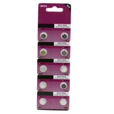 Image de CHAKAE Pack of 10pc/20pc LR726 396 SR726 196 High Capacity Alkaline Button Cell Batteries AG2/LR726/396 for Watches and Toy