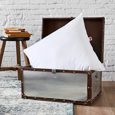 Image de DODO Lot de 2 Oreillers Anti acariens 60x60 Confort Médium Oreiller Synthétique Amazonie Gonflant Durable et Ecoresponsable Fabriqué en France Lavable Machine à 40c