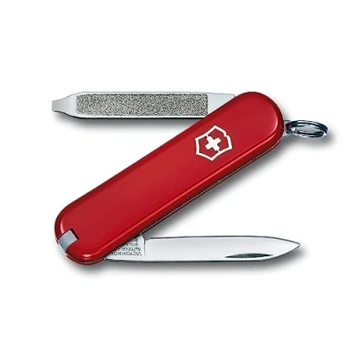 Image de Victorinox Escort Couteau de Poche Suisse, Léger, Multifonction, 6 Fonctions, Lime à Ongles, Tournevis, Rouge