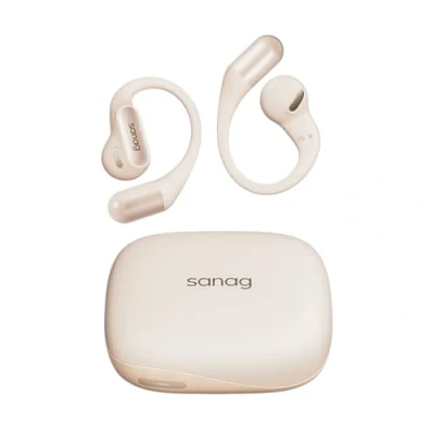 Image de SANAG G6S Open Ear Écouteurs Bluetooth 5.3,Ultra Confort, Basses Puissantes, Appels Clairs, IPX4, 56H Playtime, Connexion Multipoint Adaptés au Travail, Sport, aux Jeux d&#039;exercice, en Noir