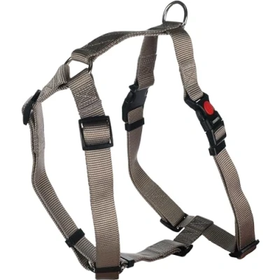 Image de Flamingo Harnais pour Chien H Ziggi Greige L 60 à 85cm 25mm Réglable en continu avec Anneau Attacher Une Laisse Boucle clic et Bouton de sécurité