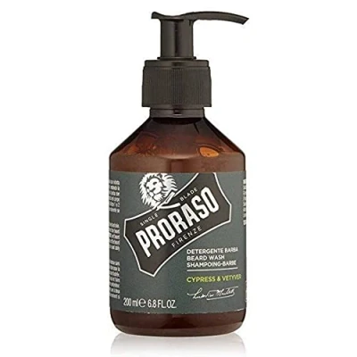 Image de Proraso Beard WASH Shampoing à barbe, Homme, Taille: 200 ml, Cypress &amp; vetyver
