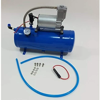 Image de Compresseur d&#039;Air 150psi DC 12V Avec Reservoir 6L + Kit d&#039;Accessoires Gonflage de Pneus Alimentation en Air pour Klaxons à