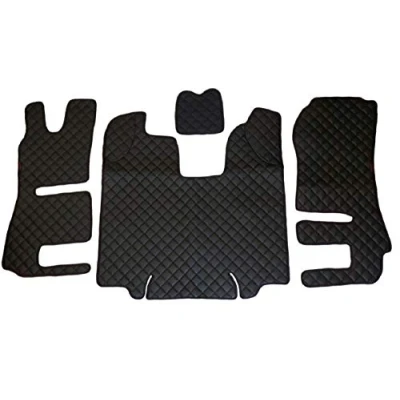 Image de VNVIS Tapis de Sol Compatible avec Scania R 2013 2016 Automatique Noir Eponge en eco Cuir