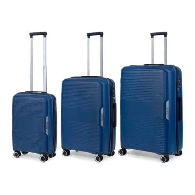 Image de TravelZ Swinger Set de 3 Valises Rigide Ensemble Bagages avec roulettes Sets (Bleu, pcs Set)