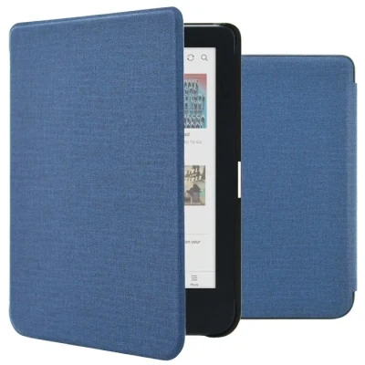 Image de Étui de liseuse IMOSHION Sleepcover Kobo Clara Canvas Bleu foncé 6 pouces