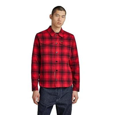 Image de G STAR RAW check overshirt Homme ,Multicolore (dk flame blur D23662 C904 G090), M