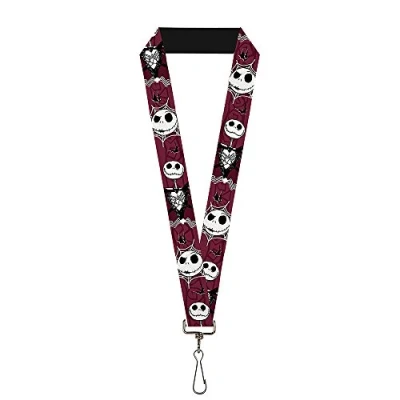 Image de Buckle Down Lanière 1.0 L&#039;étrange Noël de Monsieur Jack Face Porte clés, Multicolore, Taille Unique Mixte