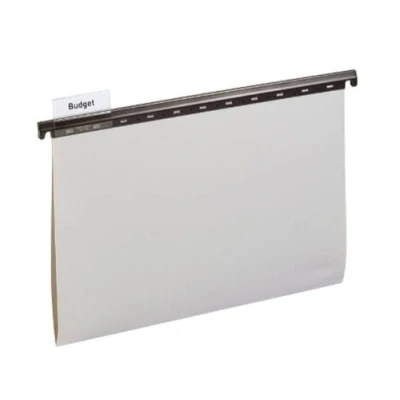 Image de Durable 256310 Dossier Suspendu pour Document Format A4 Fond en V avec Cavaliers d&#039;Indexation Coloris Gris Boîte de 25