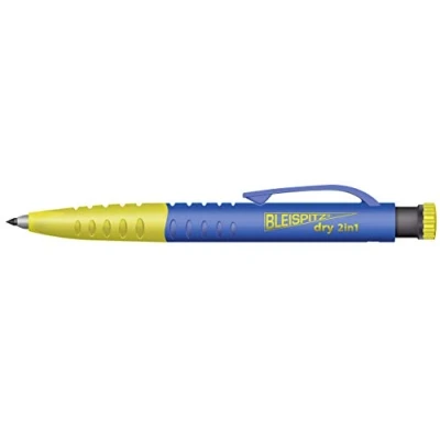 Image de BLEISPITZ Dry 2 en 1 Porte mines &amp; Marqueur à trou profond un mine pour artisans Taille crayon intégré Qualité professionnelle
