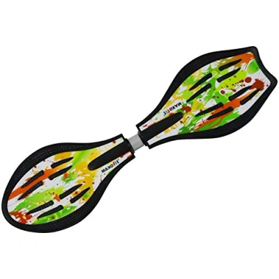 Image de MAXOfit® Waveboard Pro Close « Paint », Charge Max.110 kg, Roues Lumineuses et Sac Inclus 81cm x 23cm 11cm