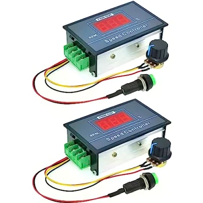 Image de 2 pièces 30A DC PWM contrôleur de vitesse moteur, avec support Lcd 6v 12V 24V 36V 48V 60v moteur à courant continu