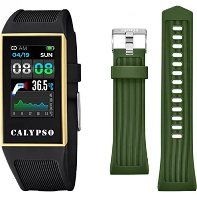 Image de CALYPSO Montre modèle K8502 / 4 de la Collection SMARTWATCH, boîtier 23,80/41,30 mm avec Bracelet en Caoutchouc Noir pour Femme K8502/4