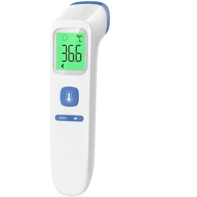 Image de Thermomètre Frontal Sans Contact, Thermometre Bebe, Médical Numérique Infrarouge pour Adultes, Lecture Précise avec Ecran LCD, Mode Muet, Rappel de Mémoire (Bleu ciel)