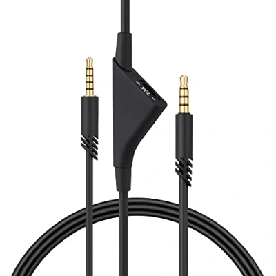 Image de kwmobile Câble Compatible avec Logitech Astro A50 / A40TR A40 A30 A10 de Rechange 3,5mm pour Casque Audio Contrôle Volume