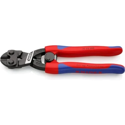 Image de Knipex CoBolt® Coupe boulons compact noire atramentisée, avec gaines bi matière minces, œillet de fixation intégré pour d’un dispositif antichute 200 mm 71 32 T