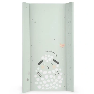Image de KikkaBoo SLEEPY SHEEP Matelas à langer souple en PVC 80 x 50 cm, imperméable et portable, vert