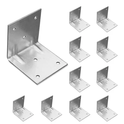 Image de OMIDEAS 10 x Equerre d&#039;assemblage (60 60 2) de Fixation Angle Droit Support en forme L, Équerre 90 Degrés Acier, Coin