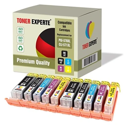 Image de Pack 10 XL TONER EXPERTE® Compatibles PGI 570XL CLI 571XL Cartouches d&#039;encre pour Canon MG5750 MG5751 MG5752 MG5753 MG6850 MG6851 MG6852 MG6853 MG7750 TS5050 TS5051 TS5053 TS6050 TS6051 TS6052