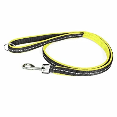 Image de Julius K9 Laisse IDC Powair, Taille: 1,2 m avec Poignée et Grand mousqueton, Jaune Fluo
