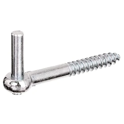 Image de Alberts 312084 Gond à visser crochet en J, avec filetage coupé passivé cote axe Ø10 mm longueur 120